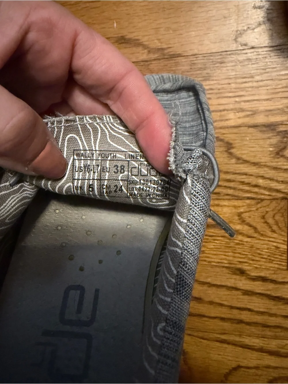 Hey Dude Kids Slip-On Sneakers in Grey